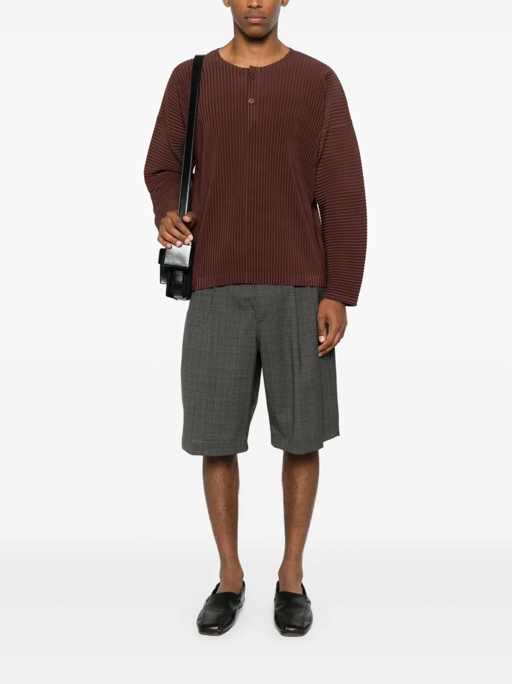 Homme Plissé Issey Miyake Plissé T-shirt - Bruin