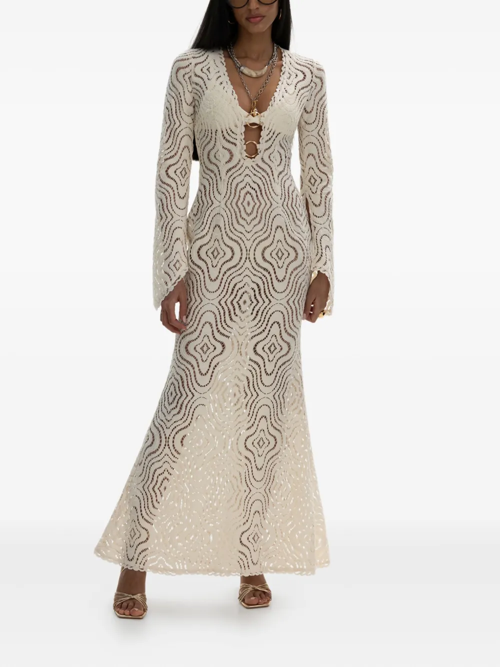 MOOS STUDIO Celestial Bloom dress - Wit