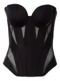 MOOS STUDIO semi sheer bustier - Black