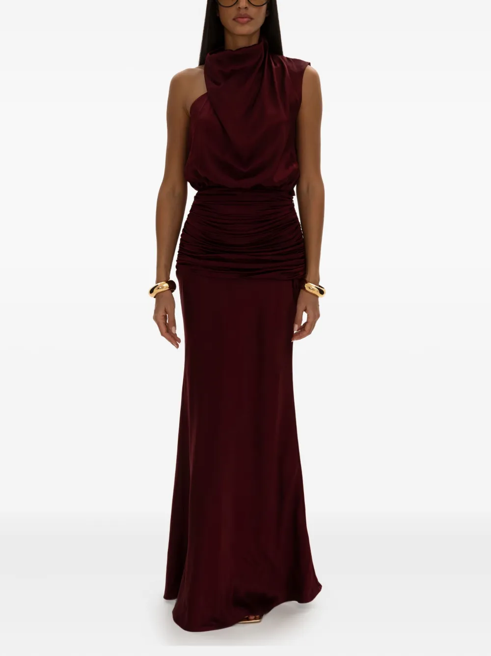 MOOS STUDIO asymmetric dress - Rood