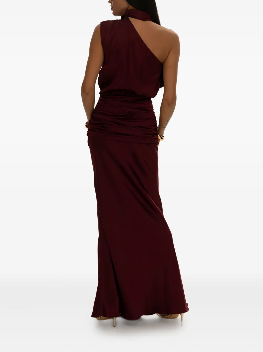 MOOS STUDIO Asymmetrische jurk Rood