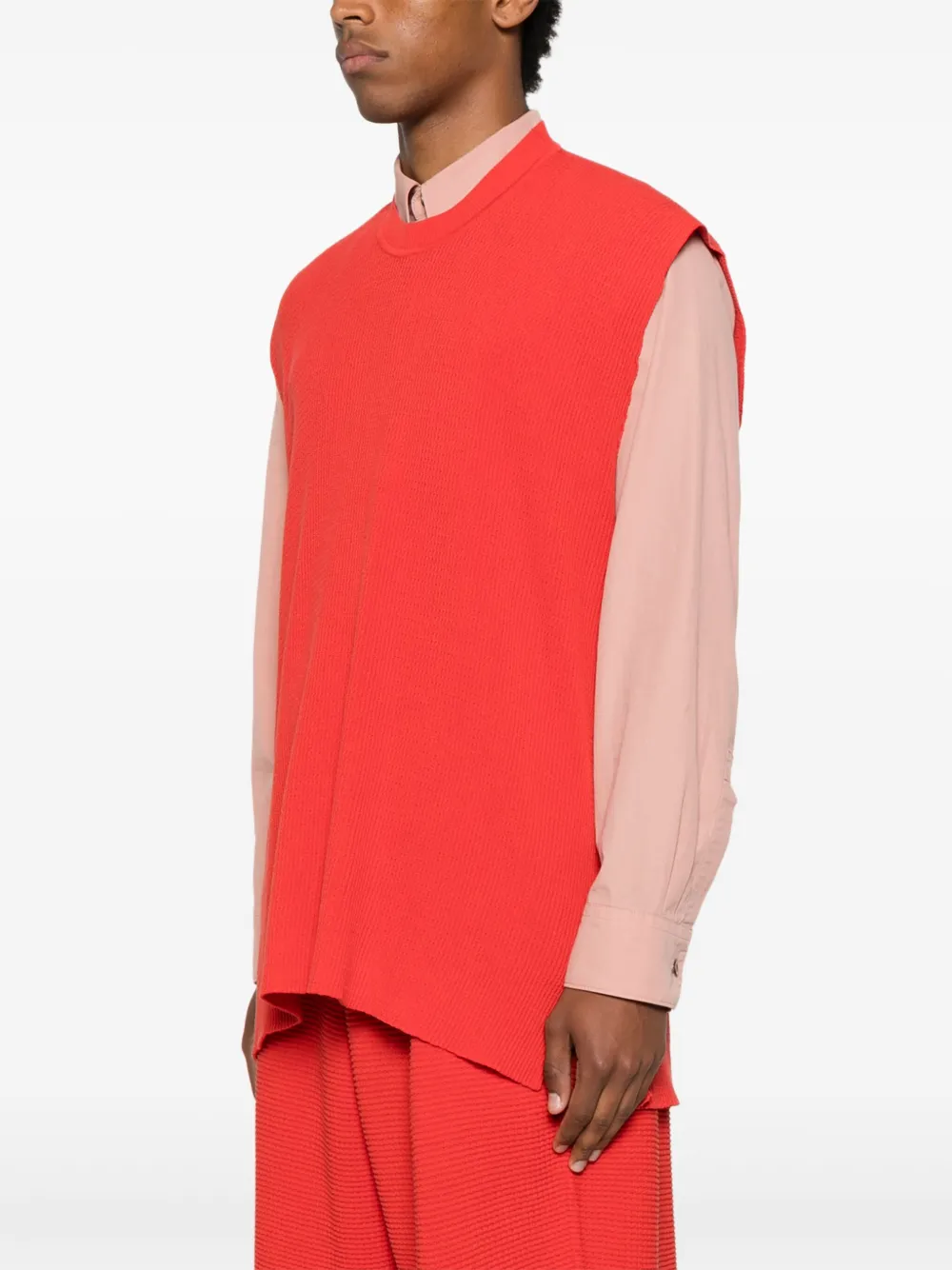 Homme Plissé Issey Miyake Katoenen gilet Rood