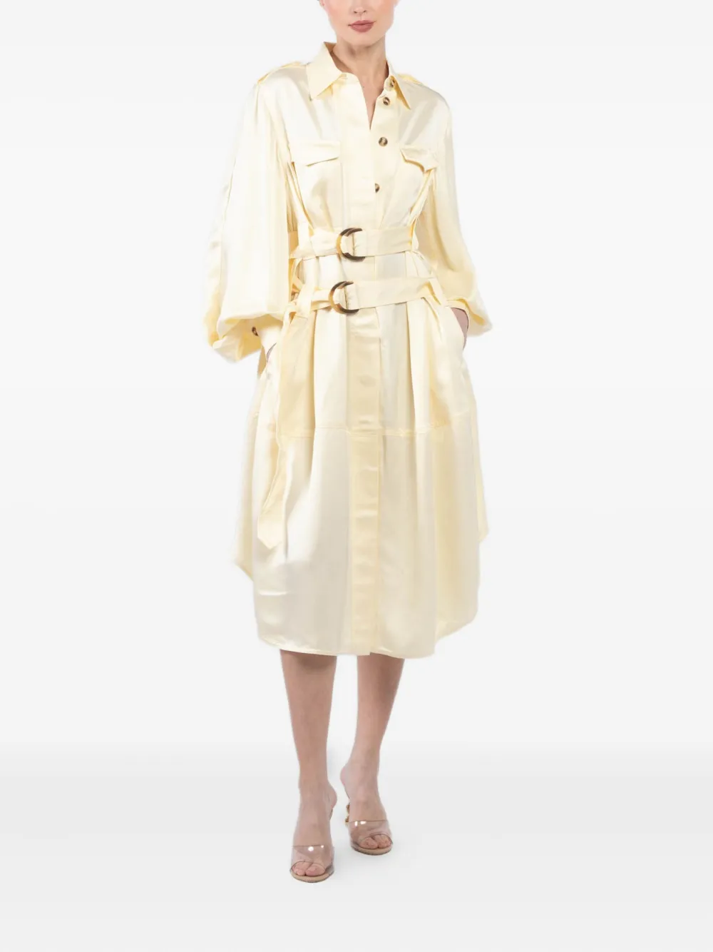 ZIMMERMANN Balance midi-jurk Geel