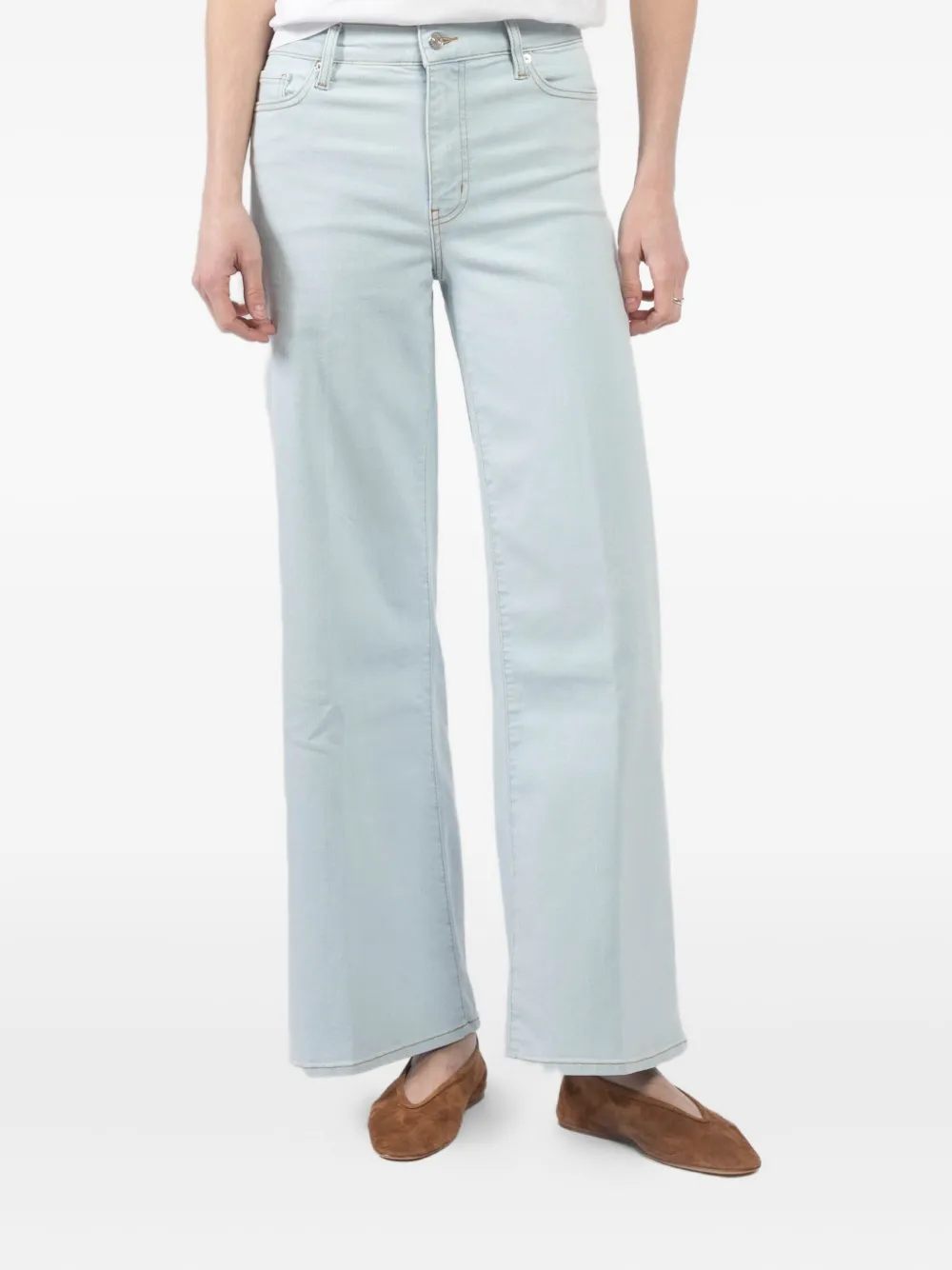 FRAME Jeans met wijde pijpen Blauw