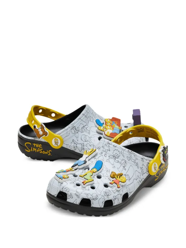 Crocs Sandalias Classic Clog The Simpsons Intro Sequence Blanco  FARFETCH CO
