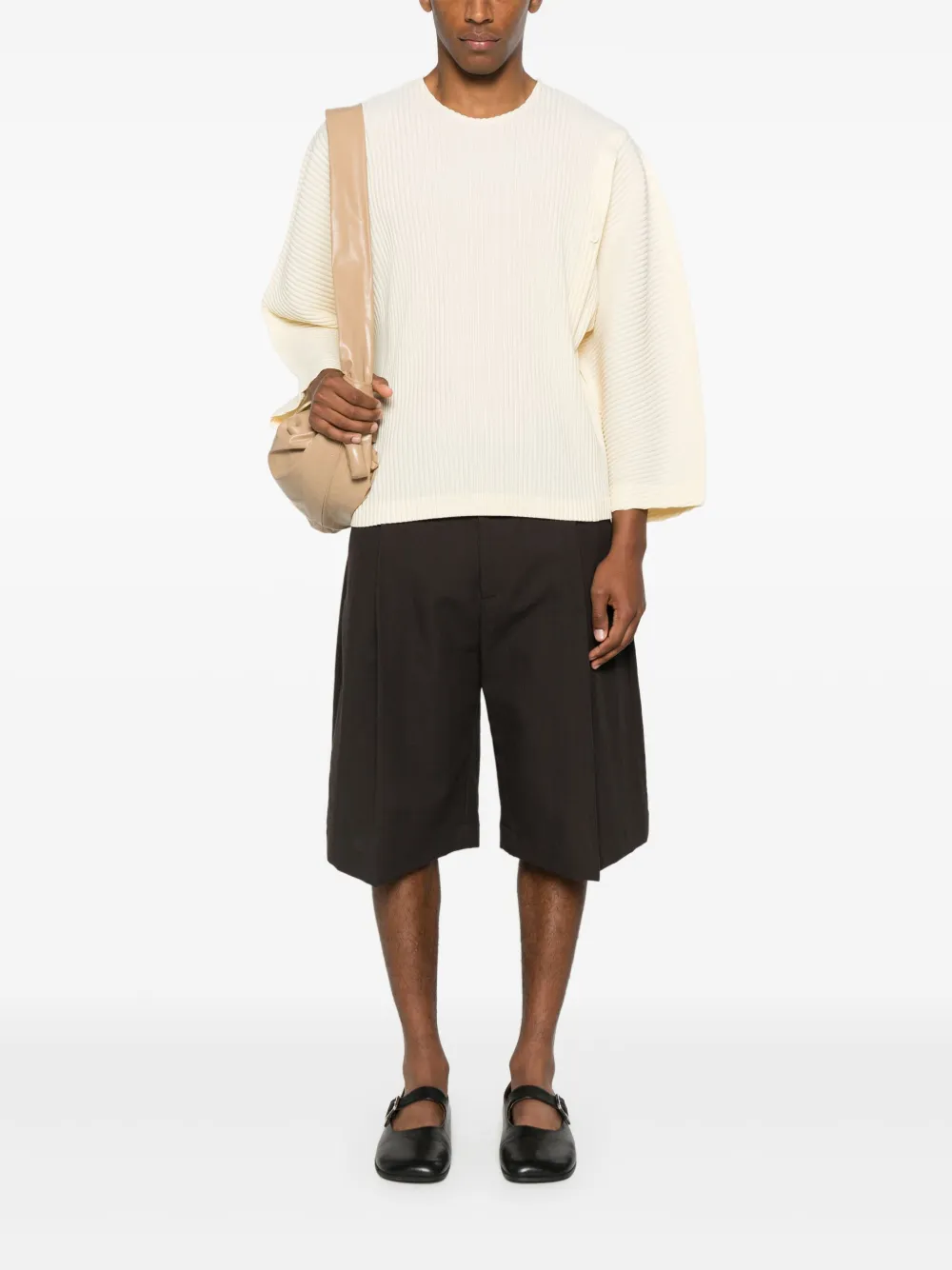 Homme Plissé Issey Miyake Plissé T-shirt - Geel