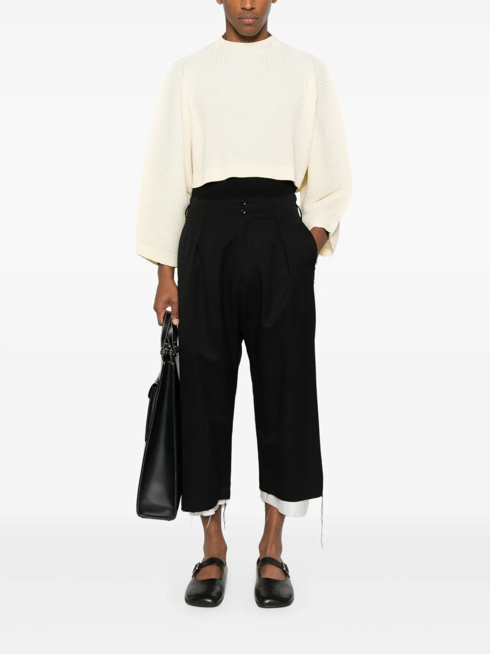 Homme Plissé Issey Miyake Overhemd met plissé-effect - Geel