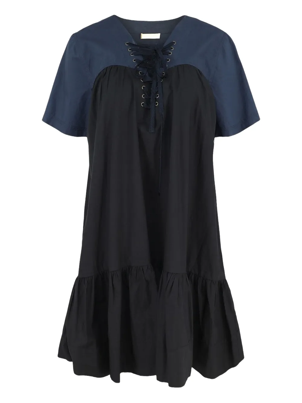 Ulla Johnson robe mi-longue asymétrique | noir | Image 1