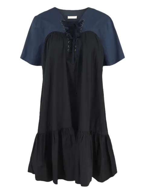 Ulla Johnson lace-up panelled mini dress