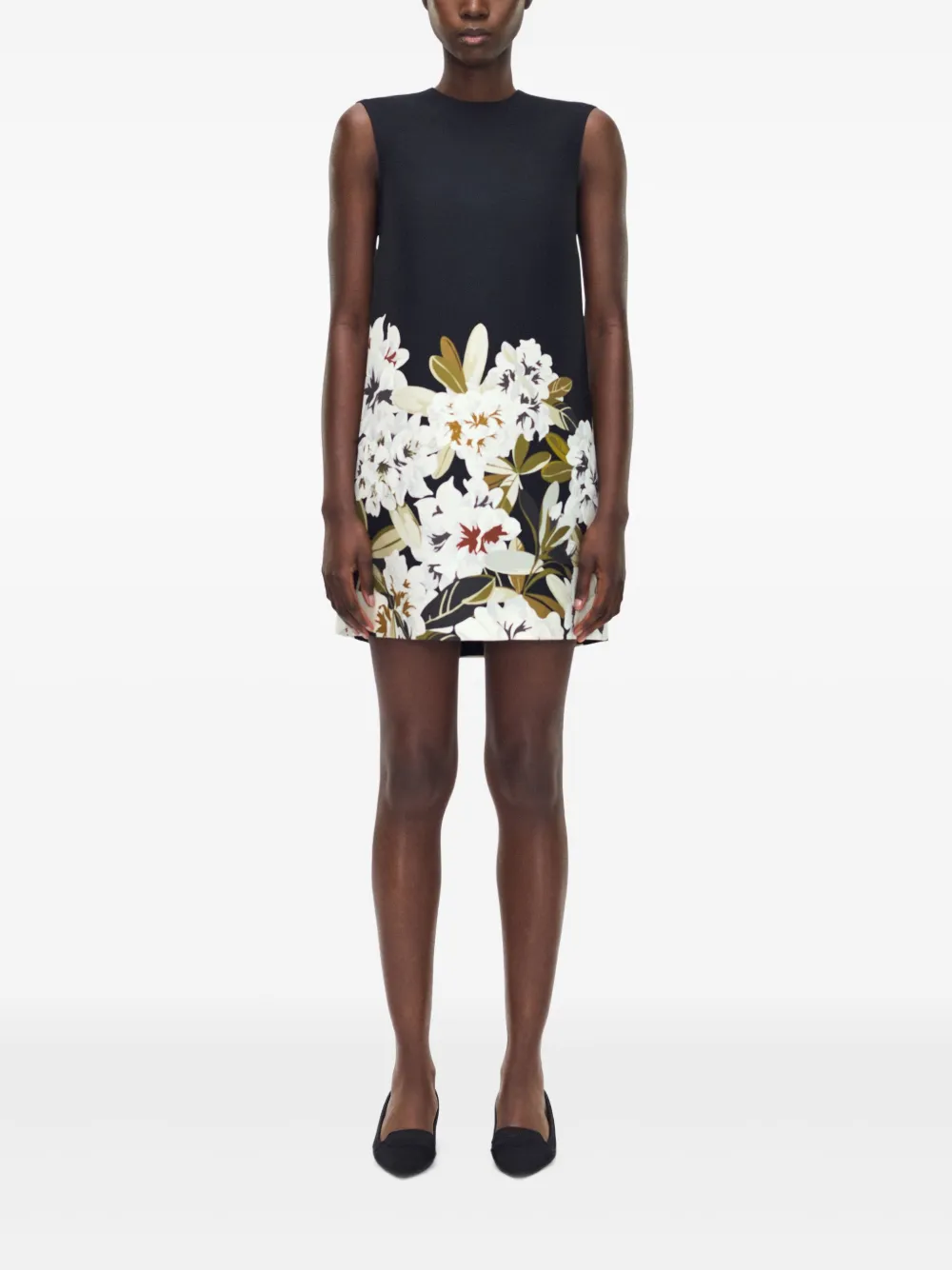 Adam Lippes Ani mini-jurk met print - Zwart