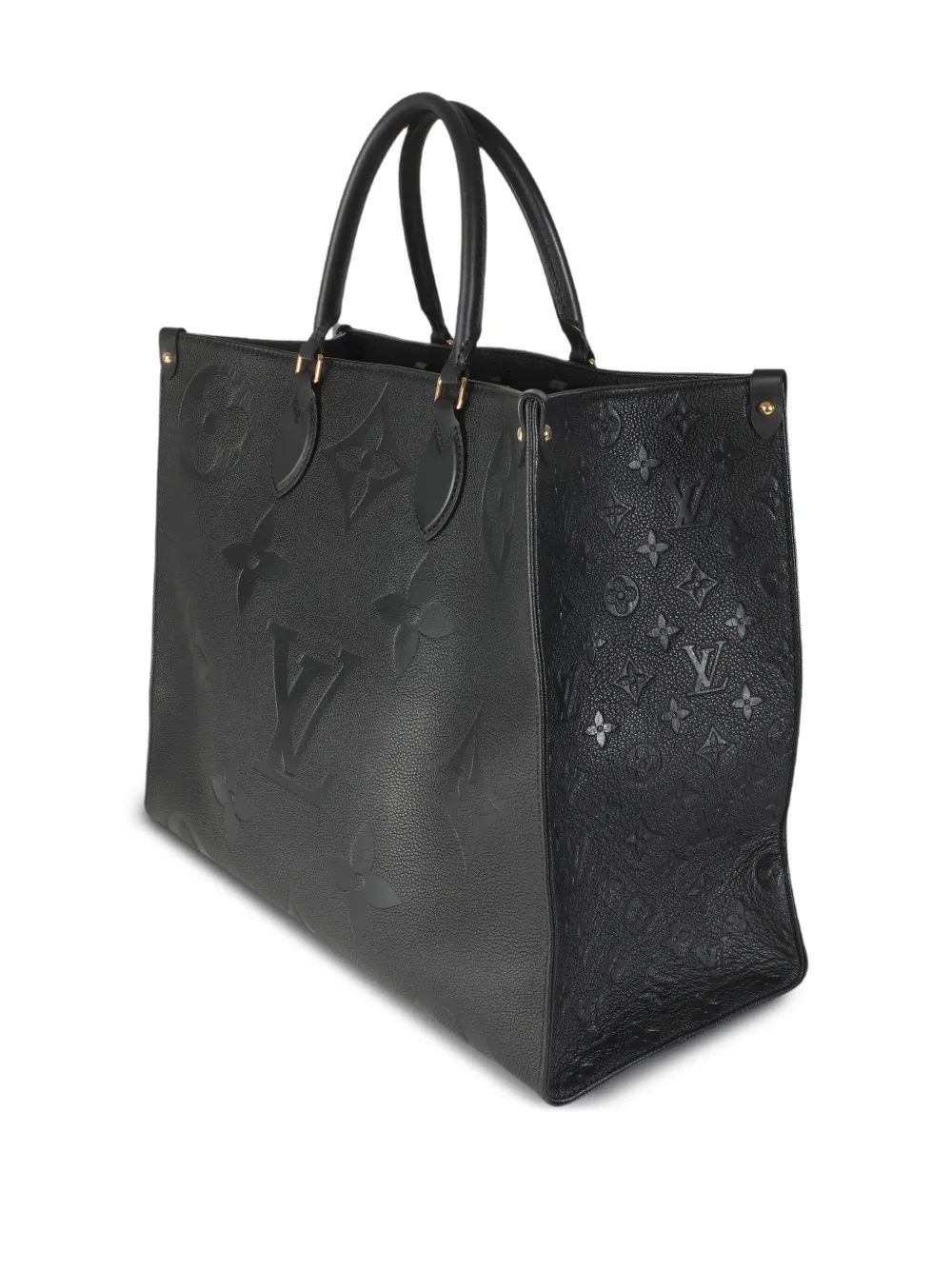 Pre-owned Louis Vuitton 2021-2023 On The Go Gm Tote Bag In Black
