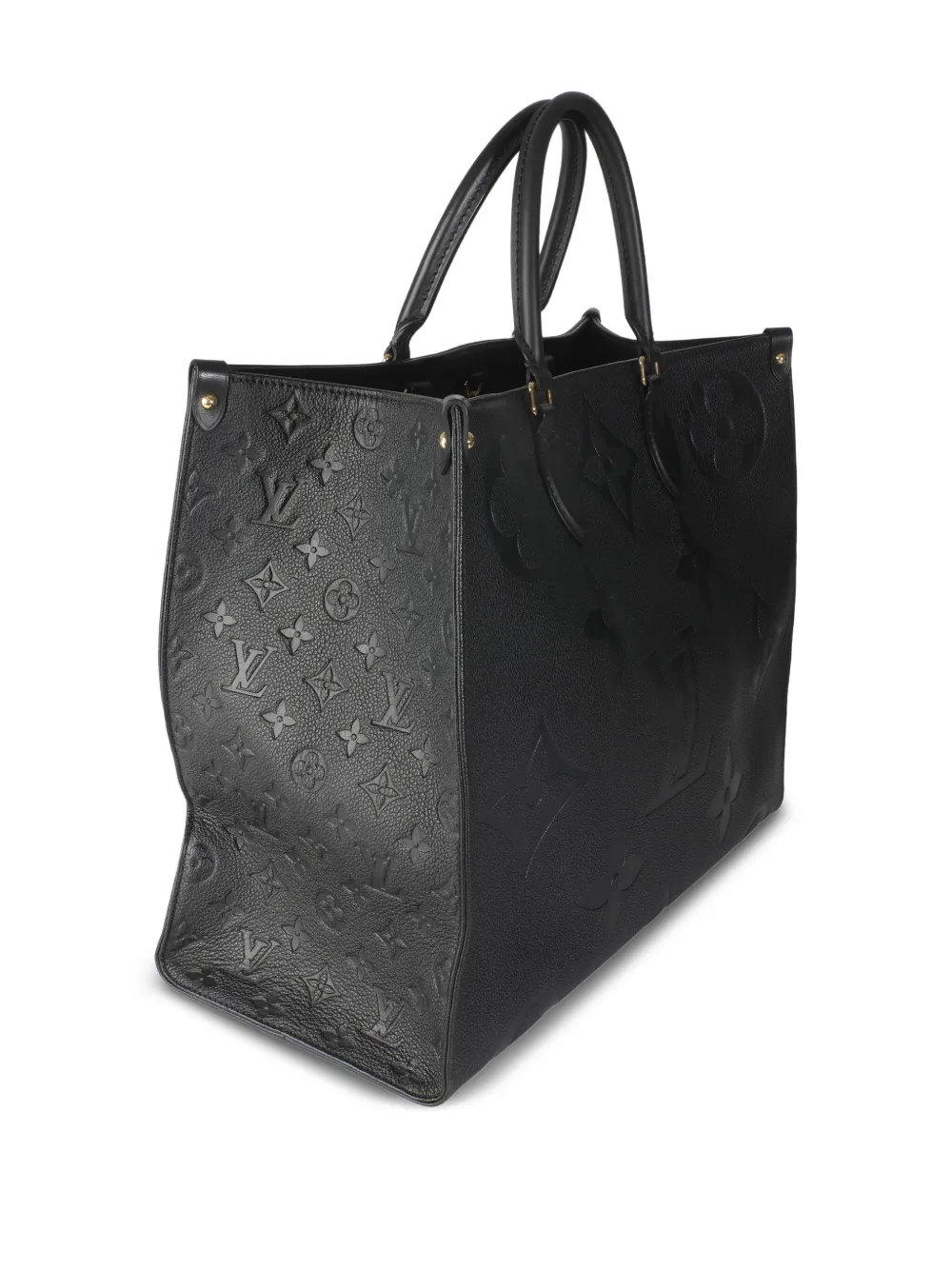 Pre-owned Louis Vuitton 2021-2023 On The Go Gm Tote Bag In Black