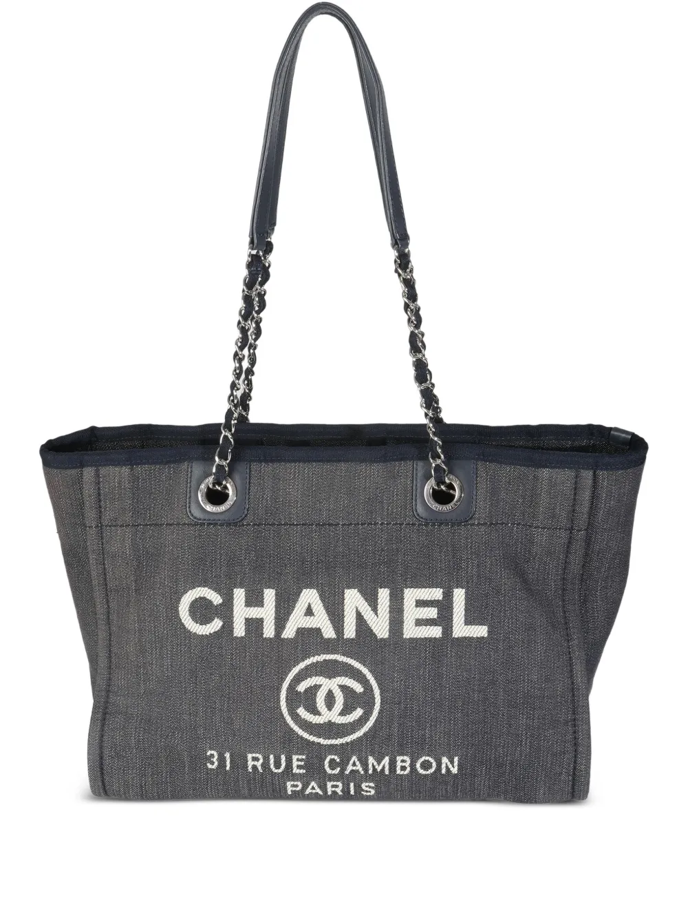 CHANEL Pre-Owned 2015-2016 small Deauville tote bag | Blue | Image 1