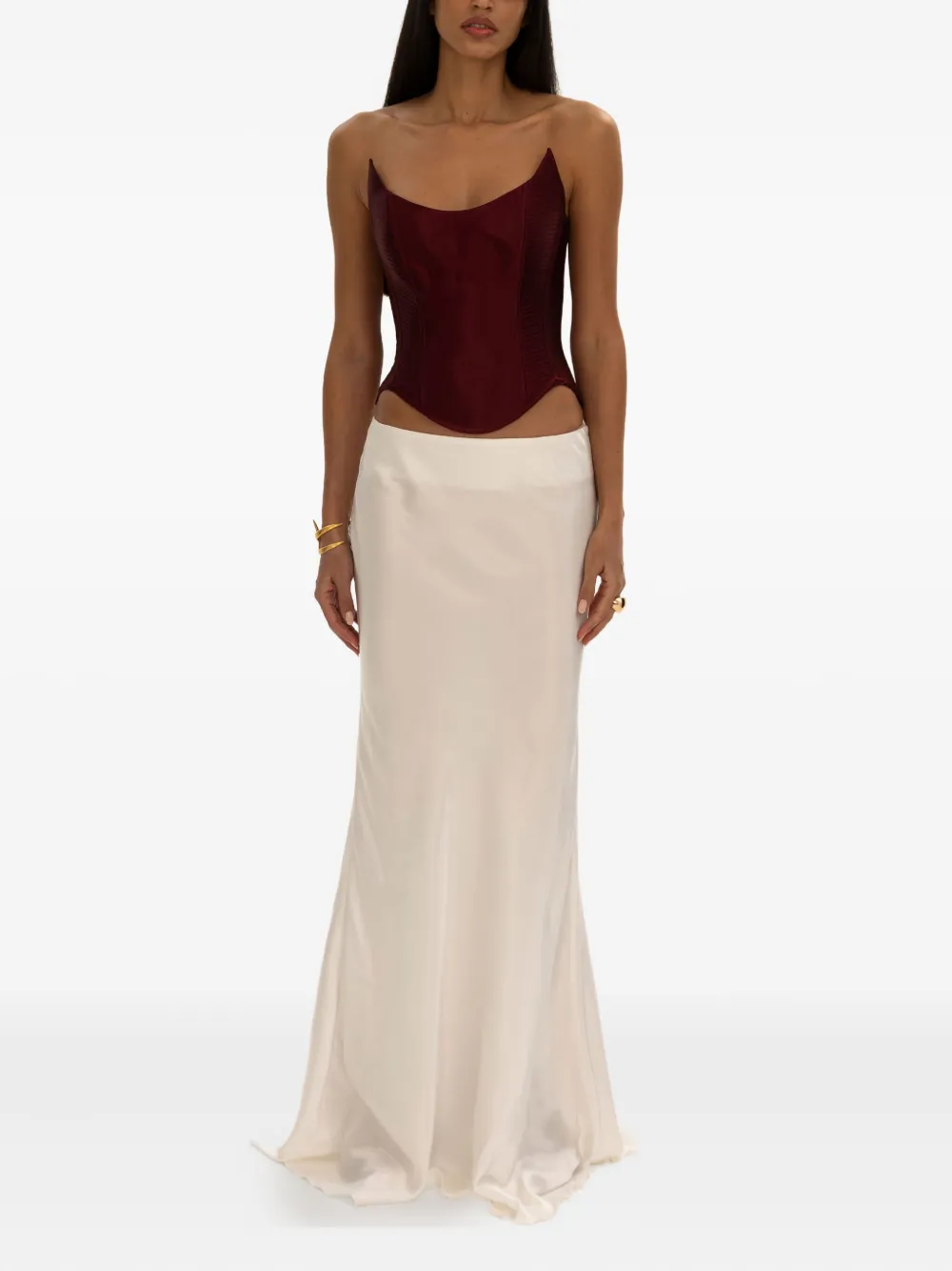MOOS STUDIO straight skirt - Wit