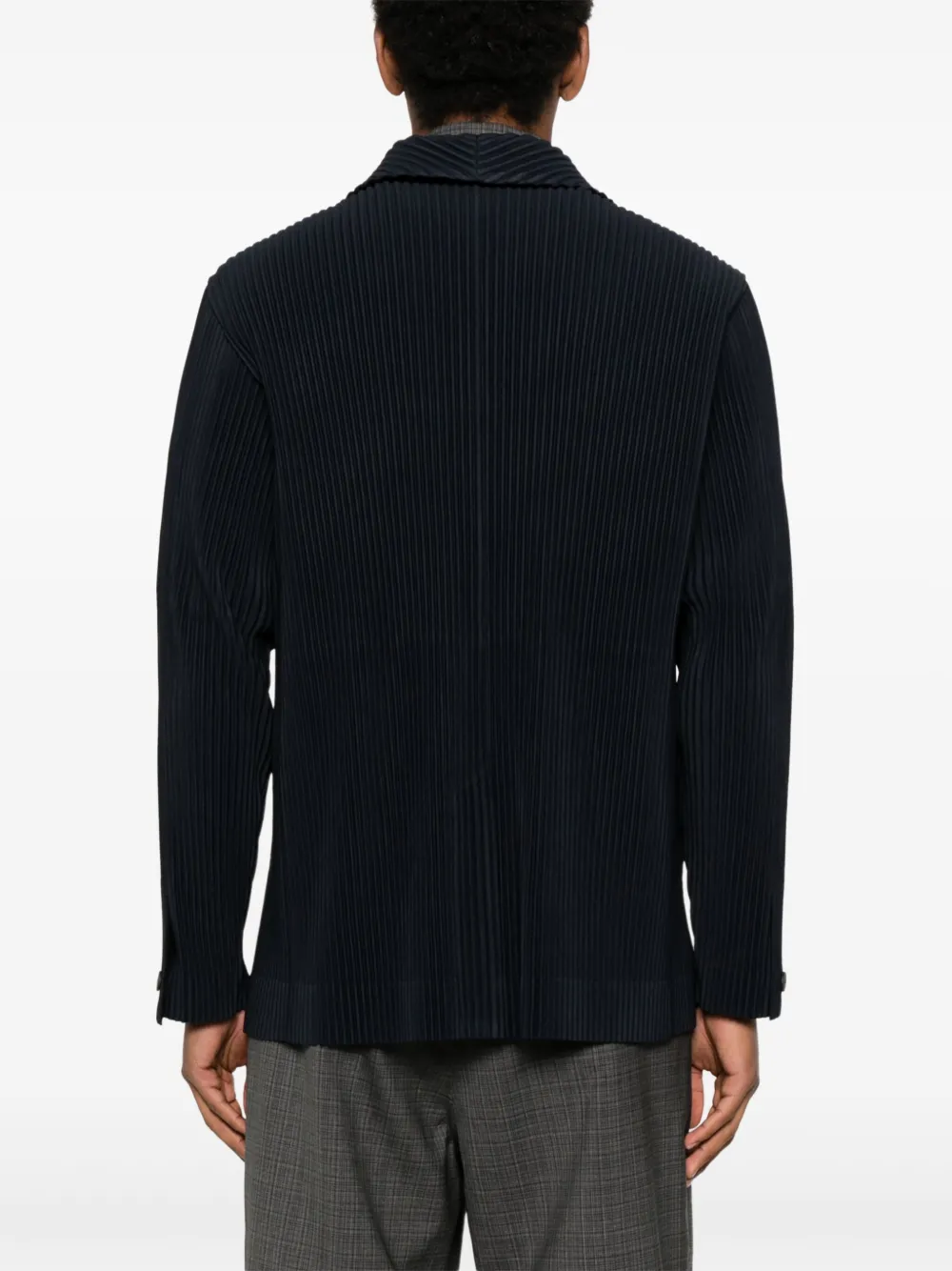 Shop Issey Miyake Plissé-effect Blazer