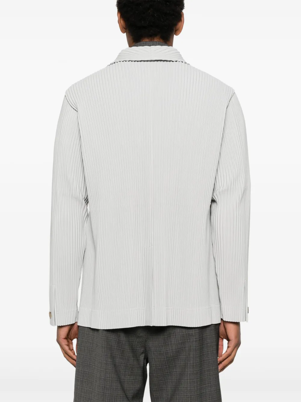 Shop Issey Miyake Plissé-effect Blazer