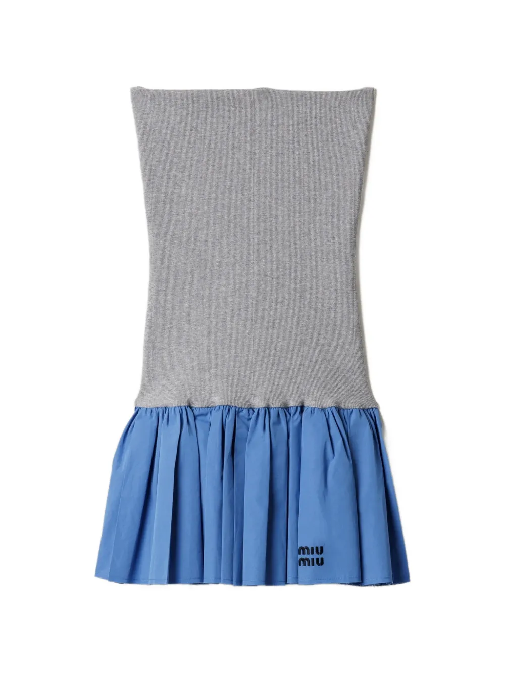 Miu Miu Minigonna con inserti - Blu