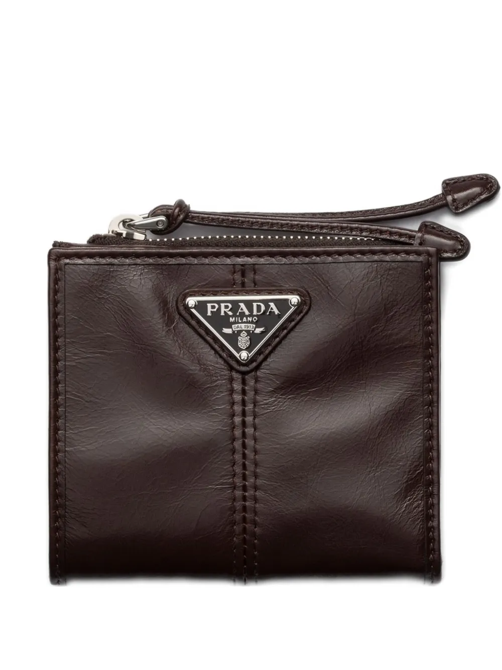 Prada Portafoglio piccolo in pelle - Marrone