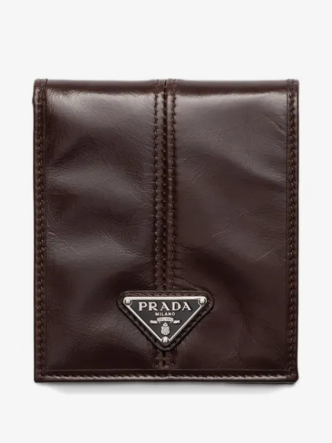 Prada leather bi-fold wallet