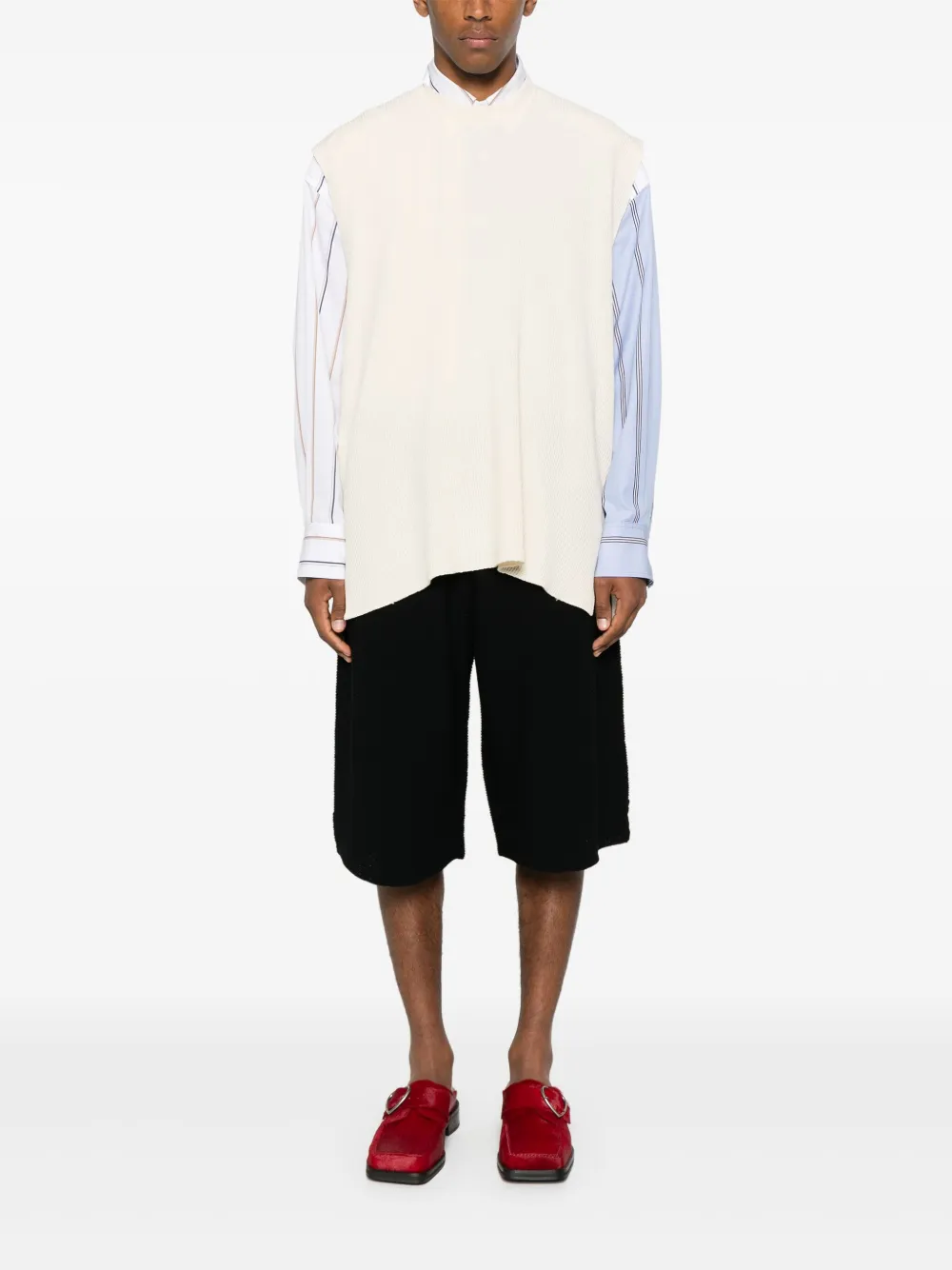 Homme Plissé Issey Miyake Katoenen gilet - Beige