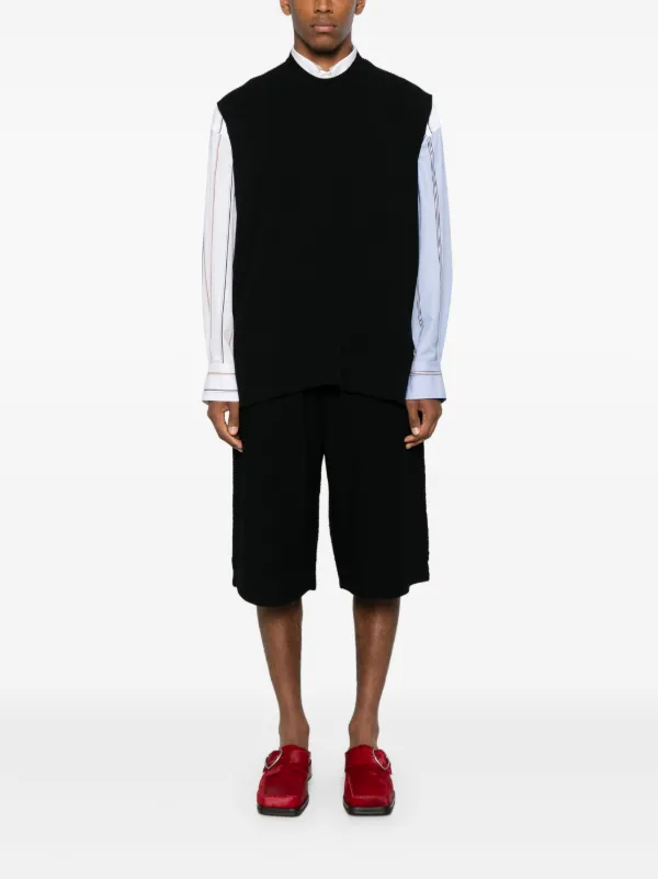 トップス HAI Issey Miyake Cotton Vest Homme Plissé Issey Miyake Cotton Vest | Black | FARFETCH JO
