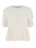Ulla Johnson fringed knit top - Neutrals