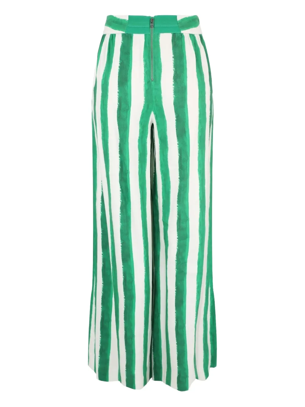 Alice + olivia striped wide-leg trousers - Groen