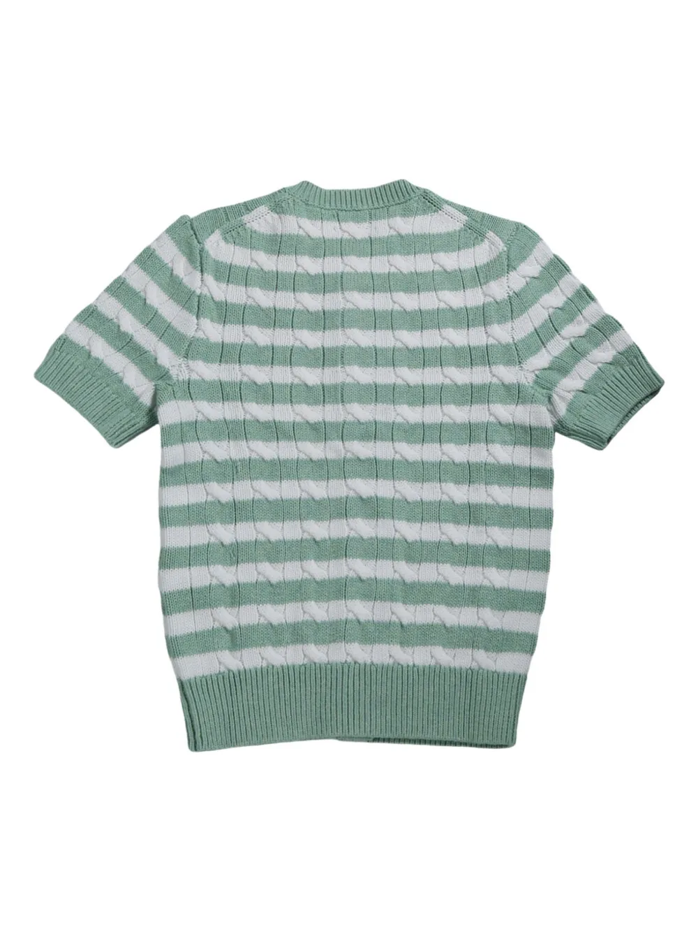 Polo Ralph Lauren striped short-sleeve cardigan Groen