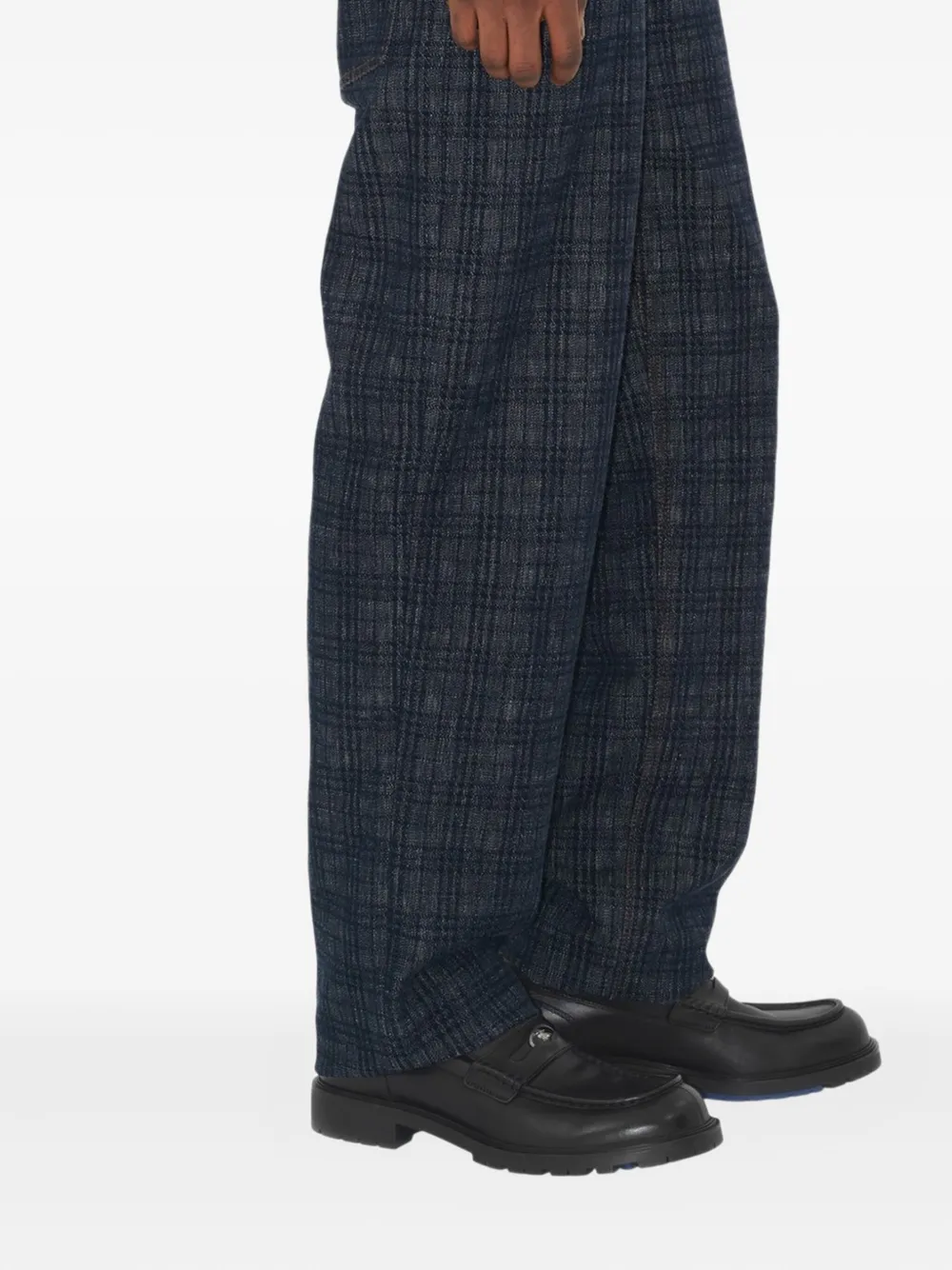Burberry Jack met contrasterende stiksels Blauw