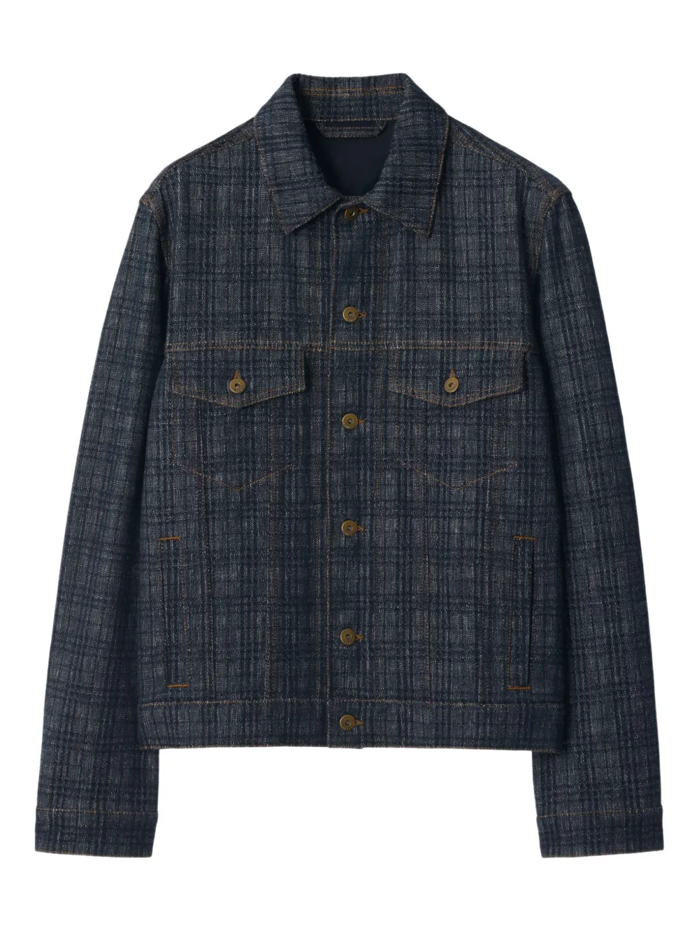 Burberry contrast-stitching jacket | Blue | Image 1