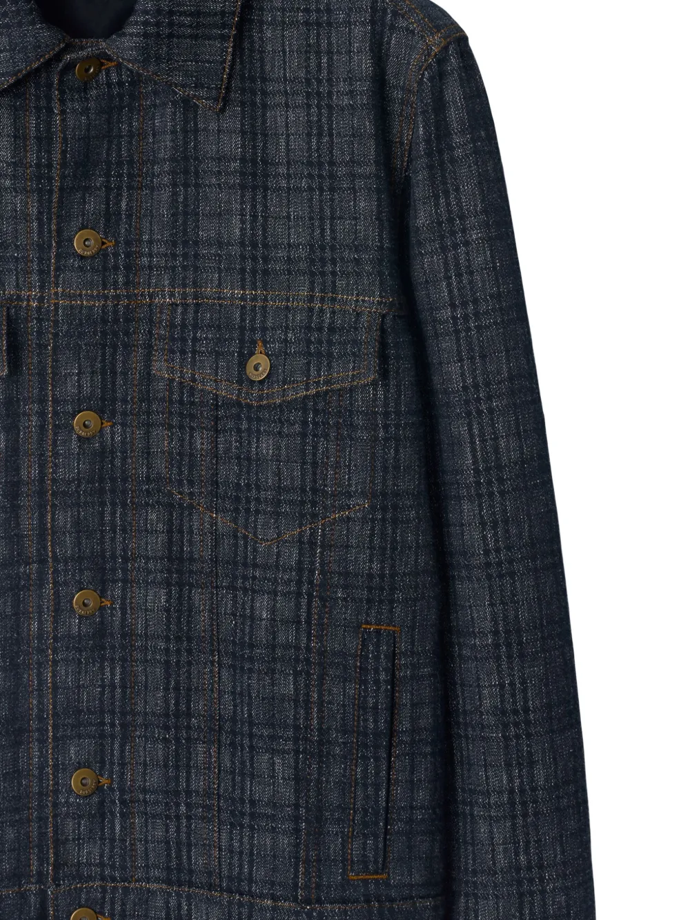Burberry Jack met contrasterende stiksels Blauw