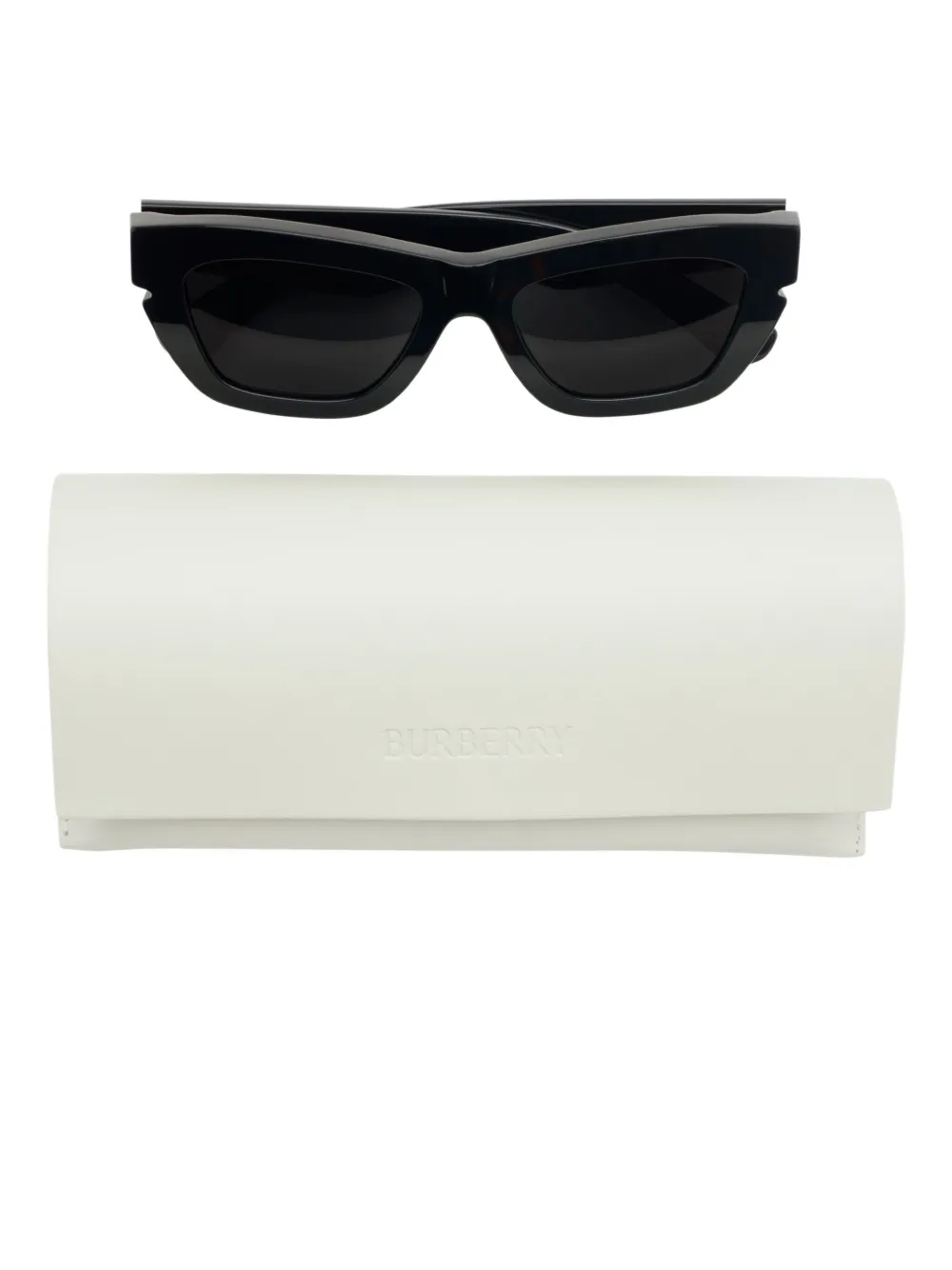 Burberry Eyewear Inlaid zonnebril met cat-eye montuur Zwart