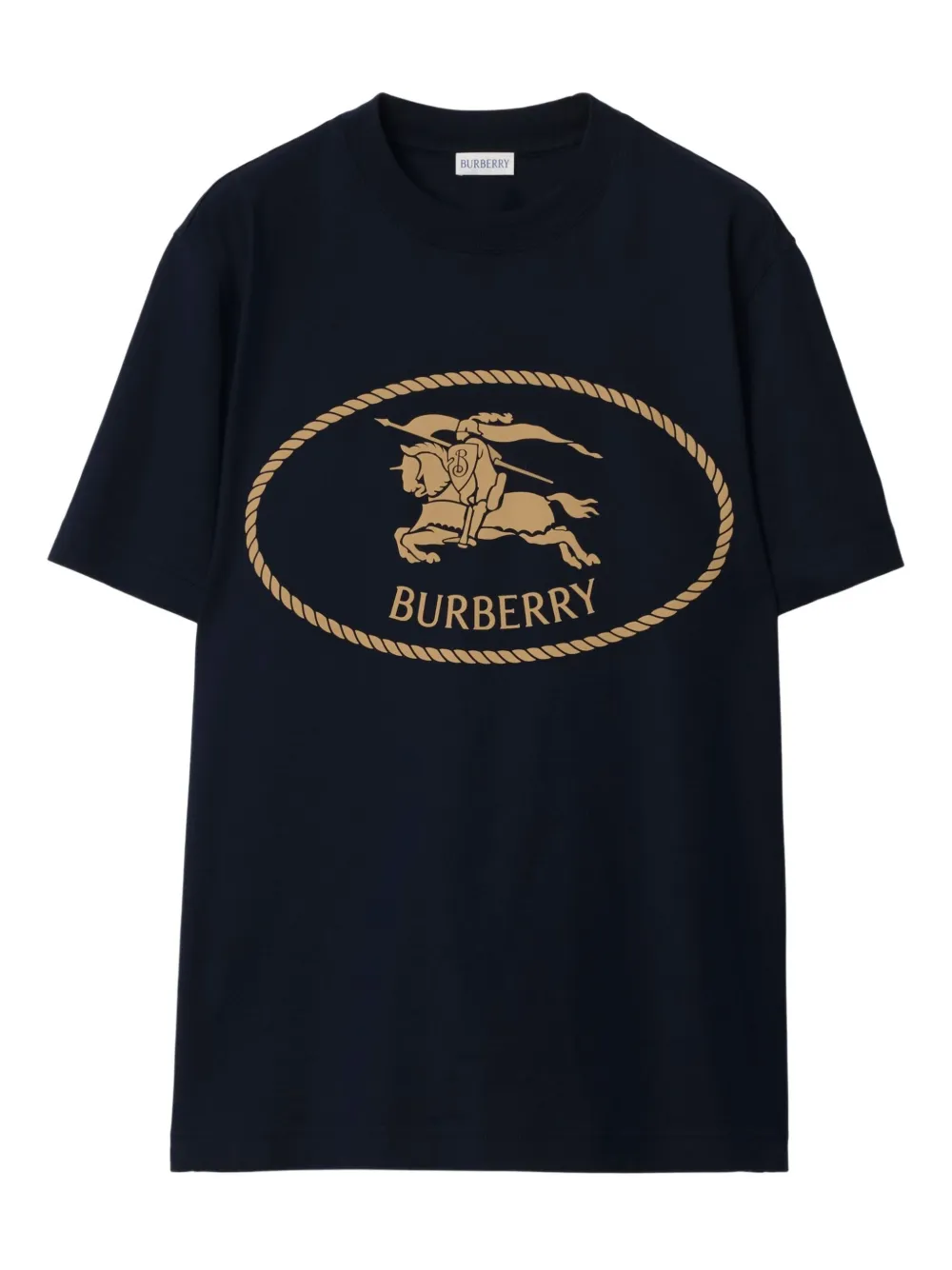 Burberry Katoenen T-shirt met Knight-detail Blauw