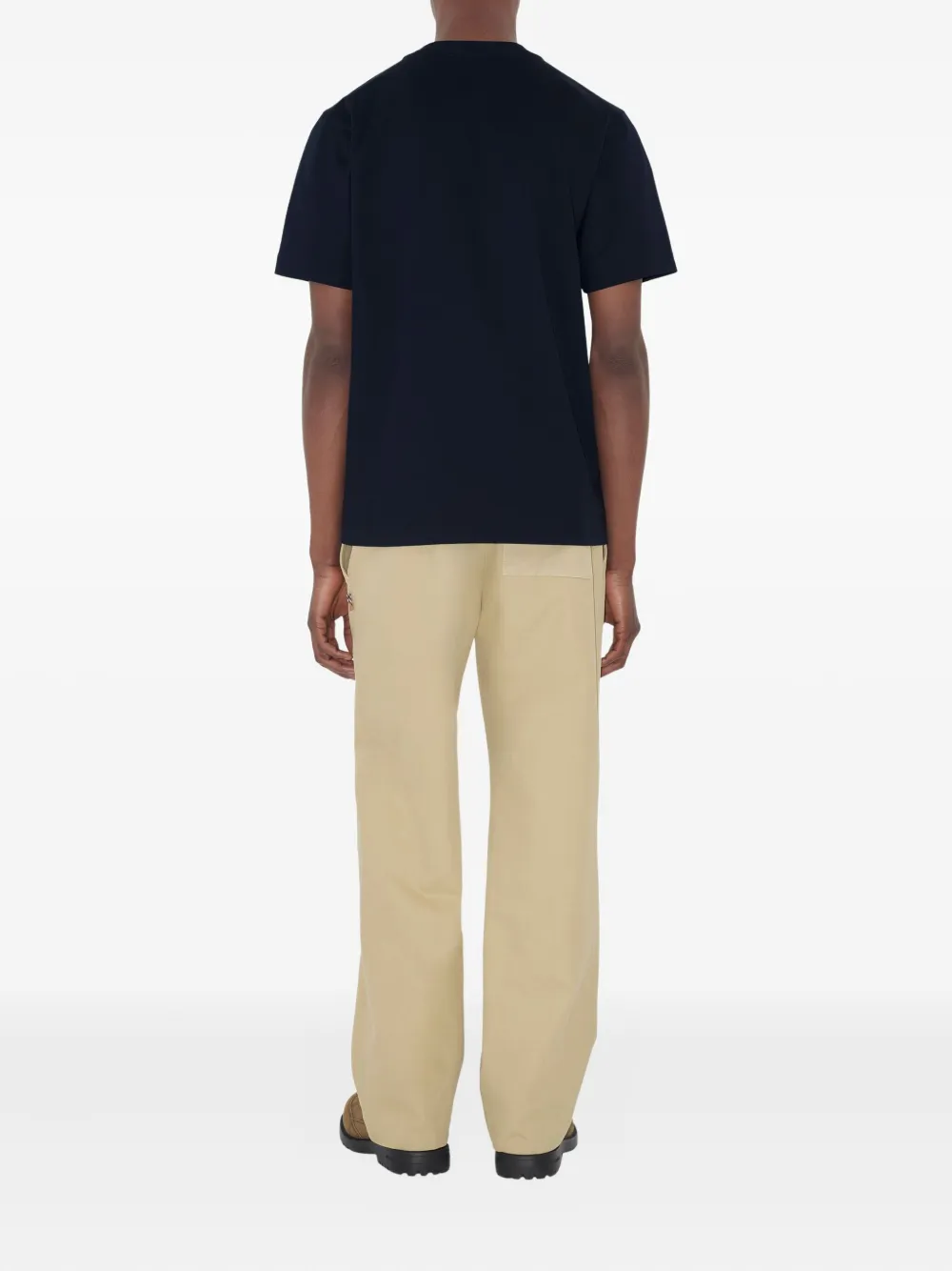 Burberry Katoenen T-shirt met Knight-detail Blauw