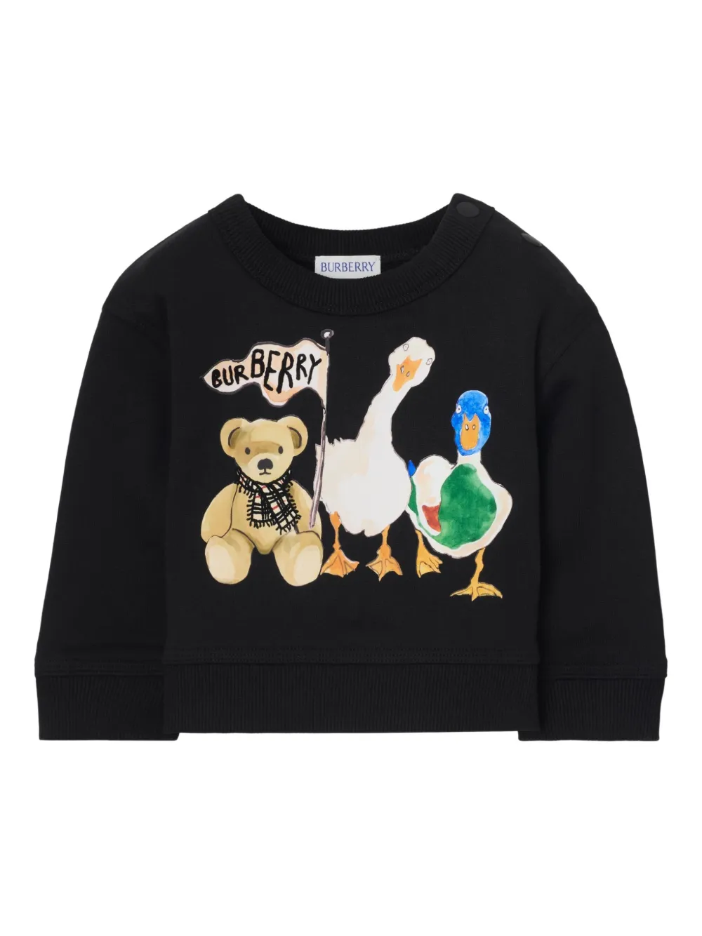 Burberry Kids Thomas Bear and Friends katoenen sweater Zwart