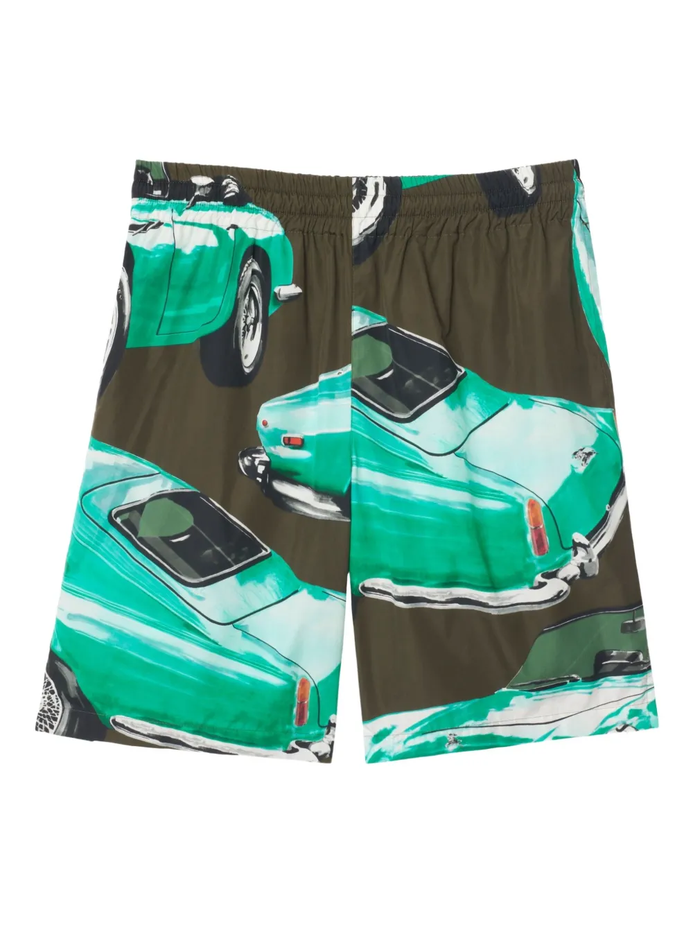 Burberry Popeline shorts met print Groen