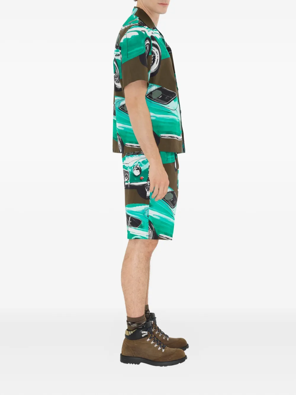 Burberry Popeline shorts met print Groen