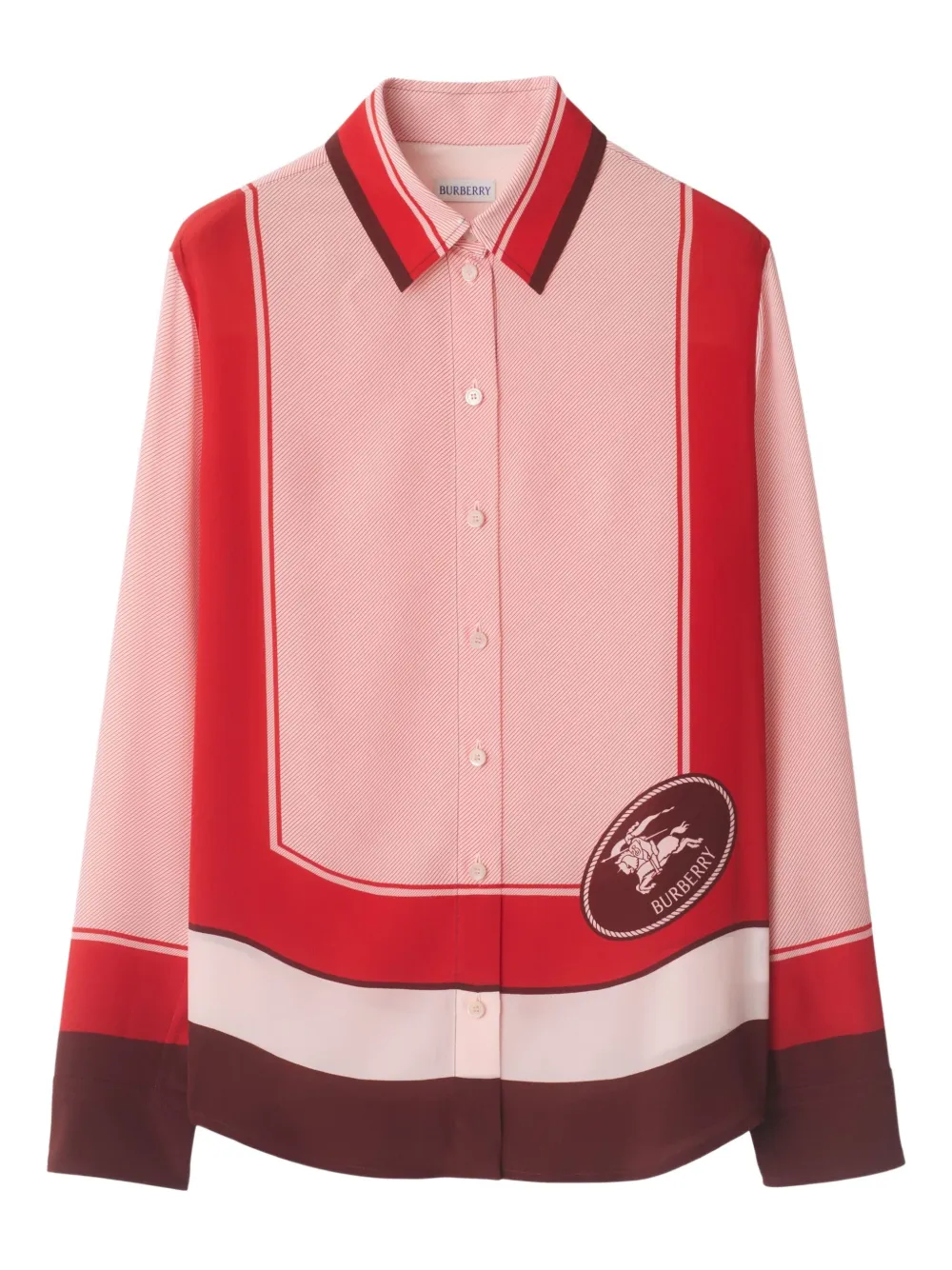 Burberry EDK zijden blouse met print Roze