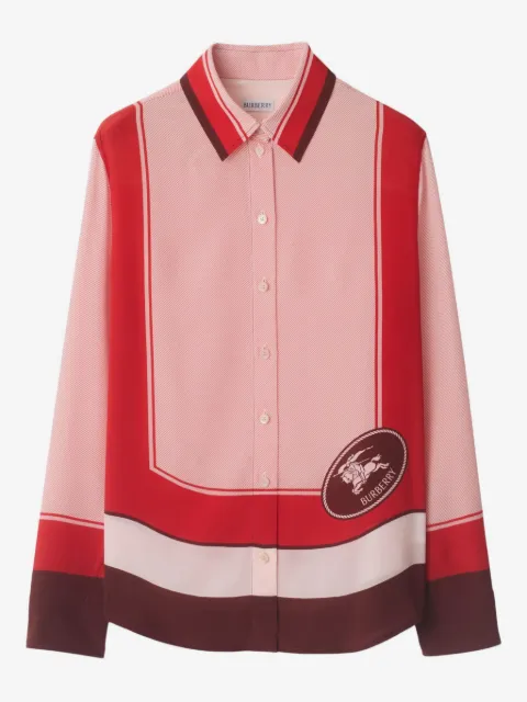 Burberry EDK Seidenhemd mit Stempel