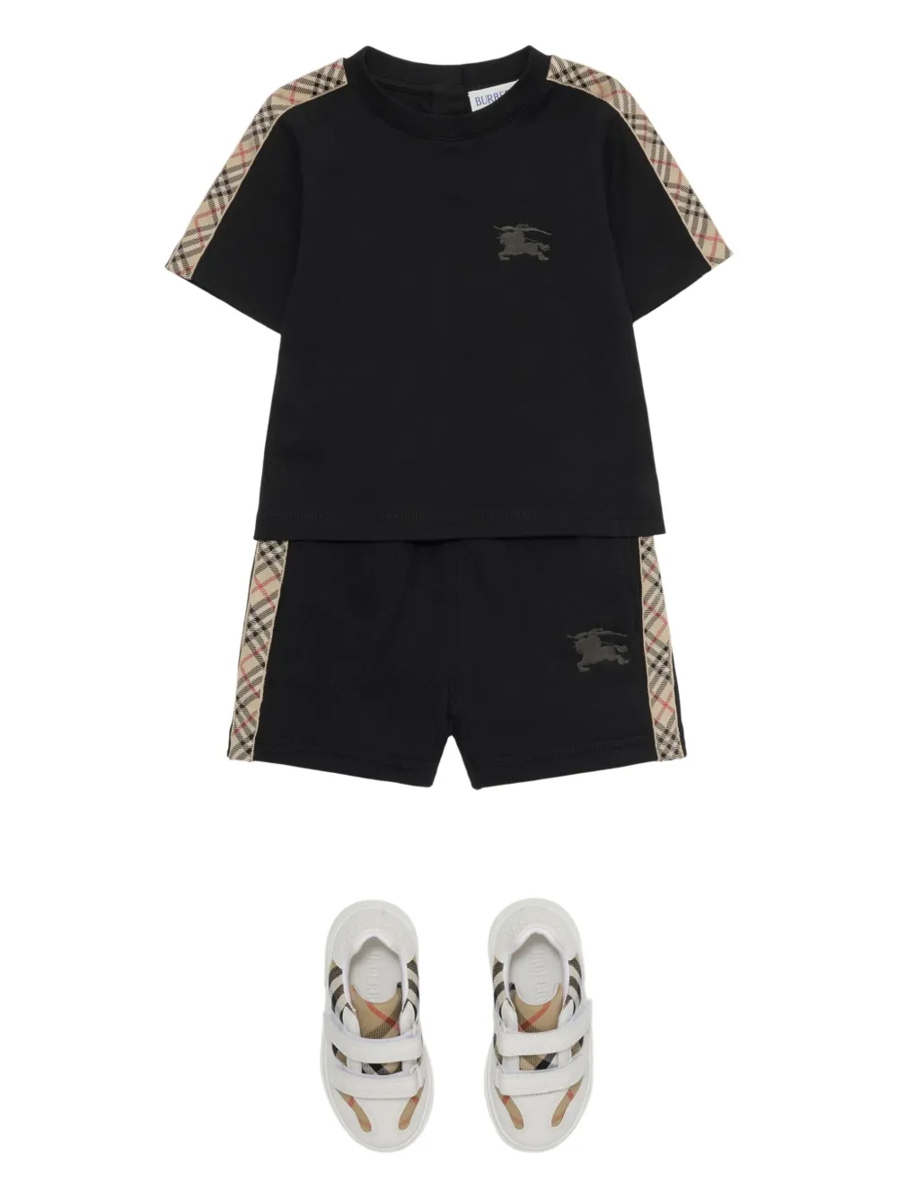 Burberry Kids Jersey trainingsbroek Zwart