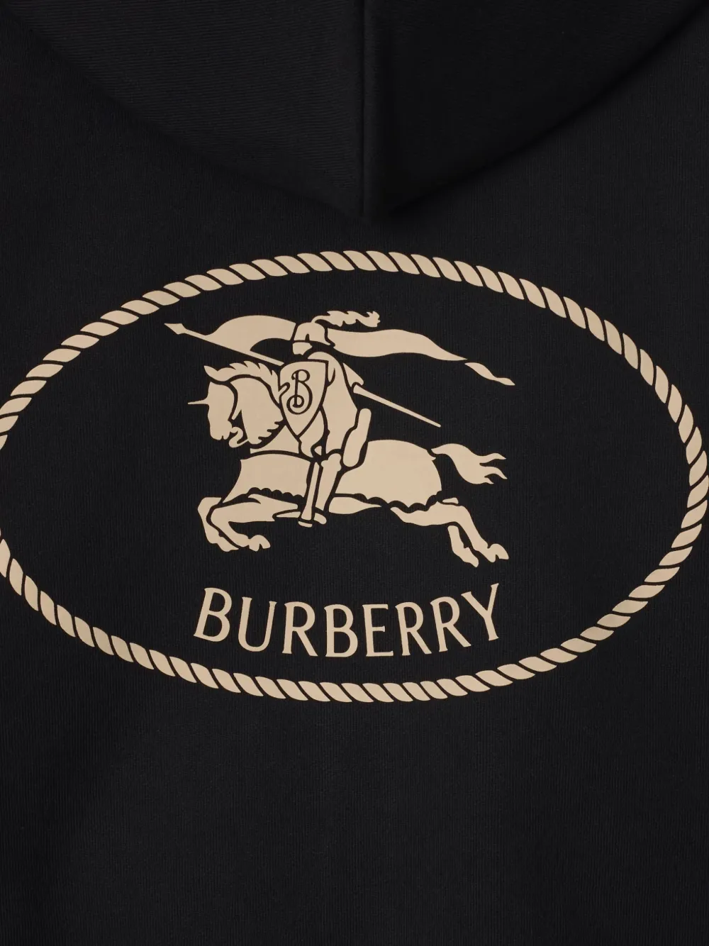 Burberry Katoenen hoodie met ridderprint Zwart