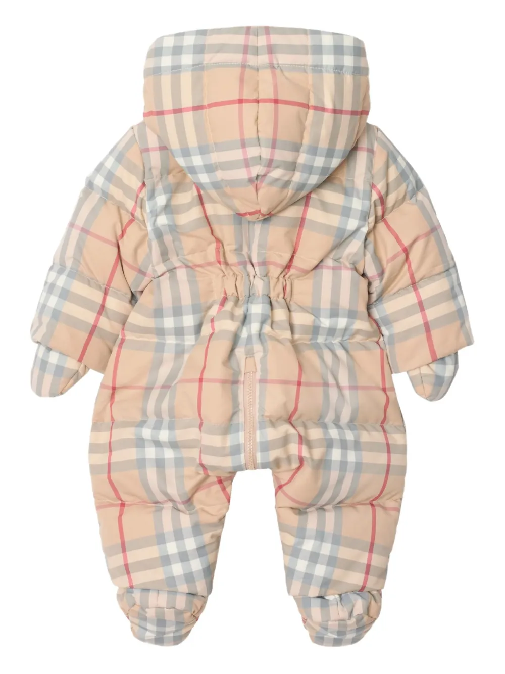 Burberry Kids checkered snowsuit - Beige