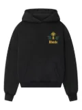 RHUDE palm-tree lion-emblem hoodie - Black