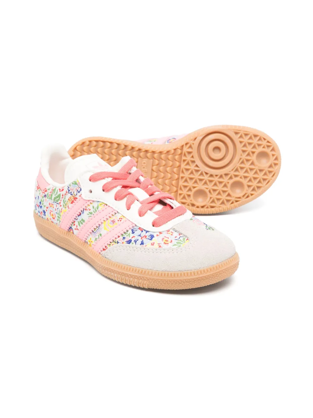 adidas Kids floral-print sneakers Pink