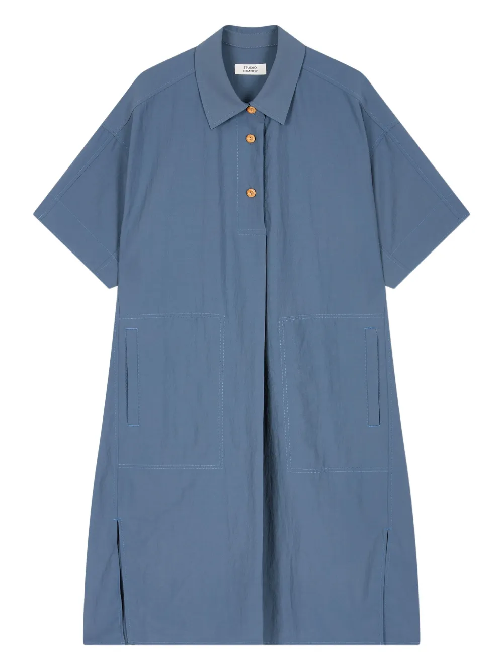 STUDIO TOMBOY button-down utility midi dress | Image 1