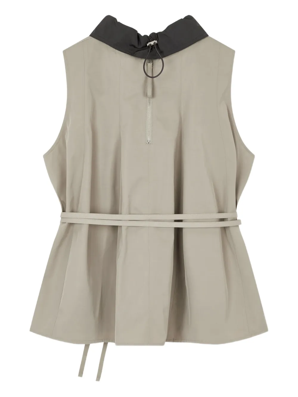 STUDIO TOMBOY pleated sleeveless blouse - Beige