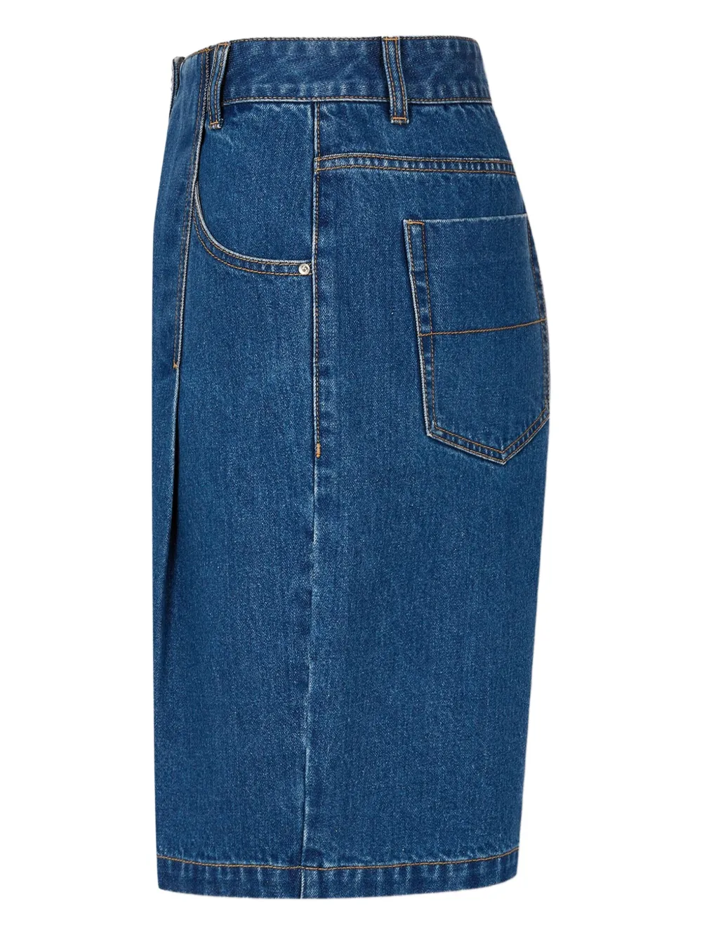 STUDIO TOMBOY Denim shorts met plooien Blauw