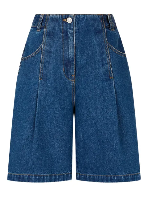STUDIO TOMBOY pleat-detailed denim shorts