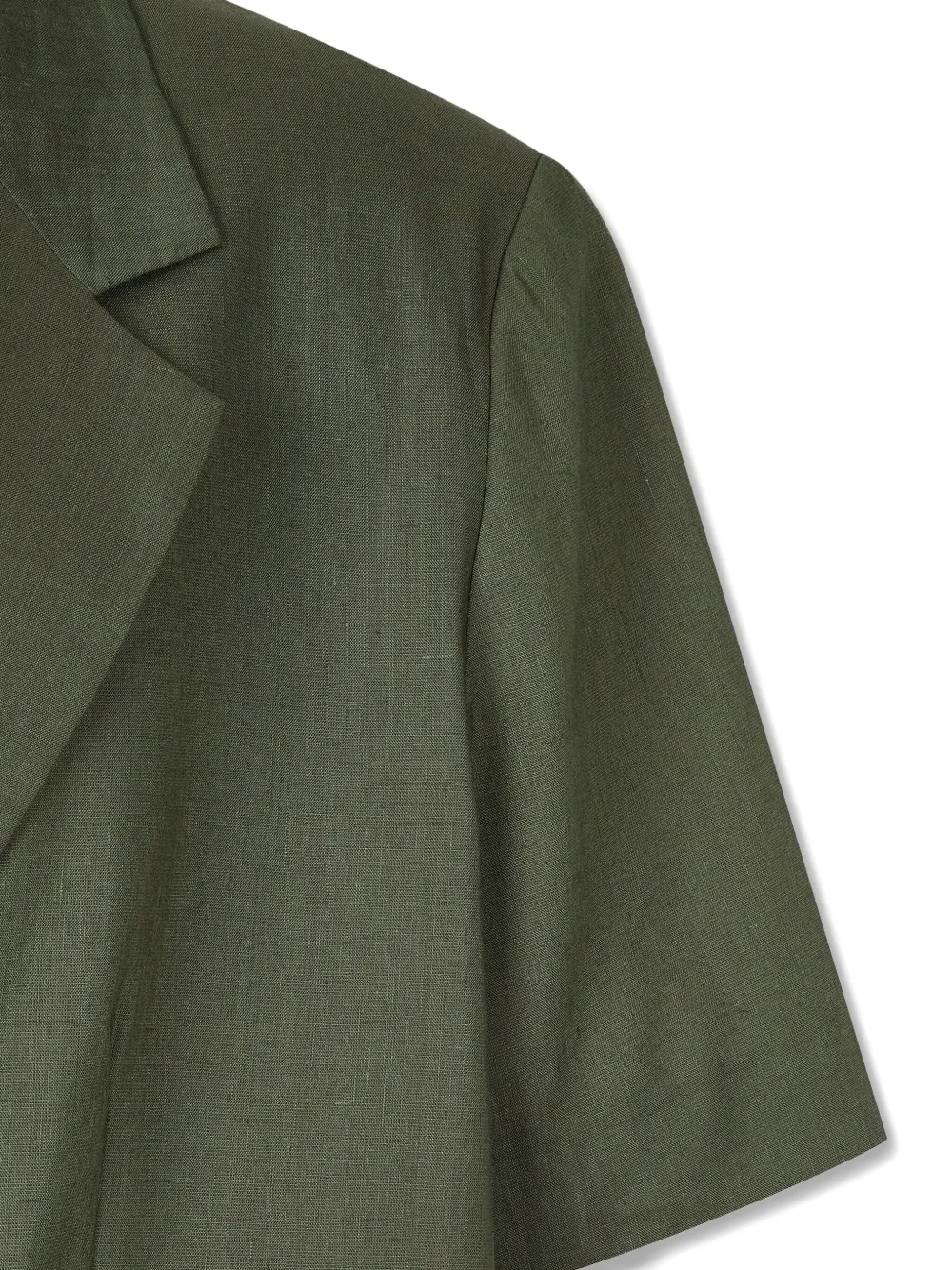 Studio Tomboy Short-sleeve Notched-lapel Jacket In Green