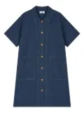 STUDIO TOMBOY denim button-up midi dress - Blue